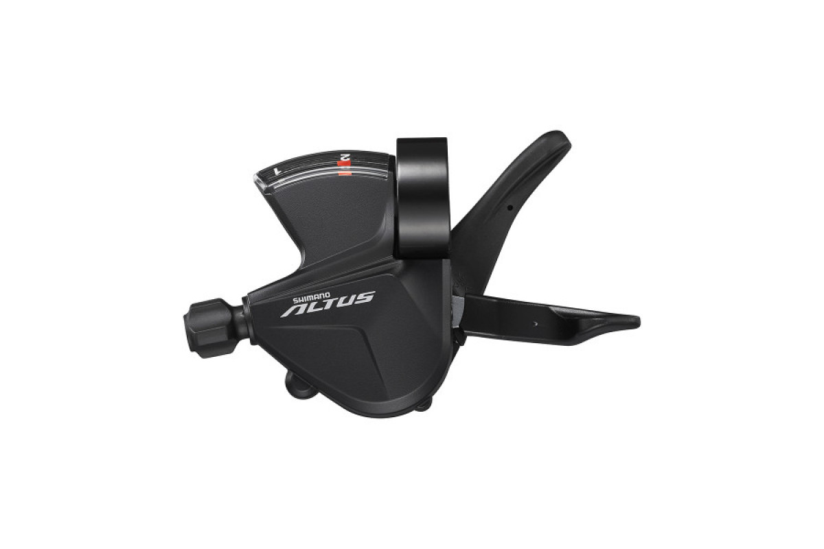 Шифтер Shimano Altus, M2010, лев, 2ск, индикатор, трос 1800мм, черный, без уп ASLM20102LB