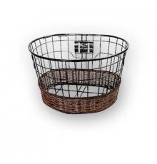Корзина Green Cycle Gcb-24D Стальная С Быстросъемным Креплением На 1'' Вынос, Коричневая