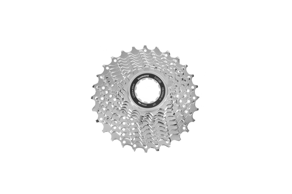 Кассета Shimano Tiagra, HG500, 10 ск, 11-25Т, серебристая, б/уп KCSHG50010125