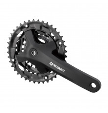 Система Prowheel MTB 3х9S, 40-30-22T, сталь, защита, 175, алюм, Chainline 50, кв под 124,5 черн.