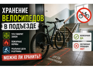Хранение велосипедов в подъезде: что можно, а что нельзя