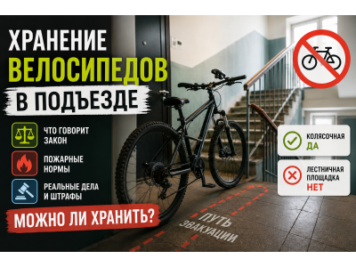 Хранение велосипедов в подъезде: что можно, а что нельзя
