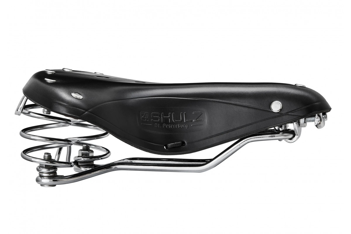 Седло SHULZ Wide Springs кожаное широкое с пружинами (black SD903)