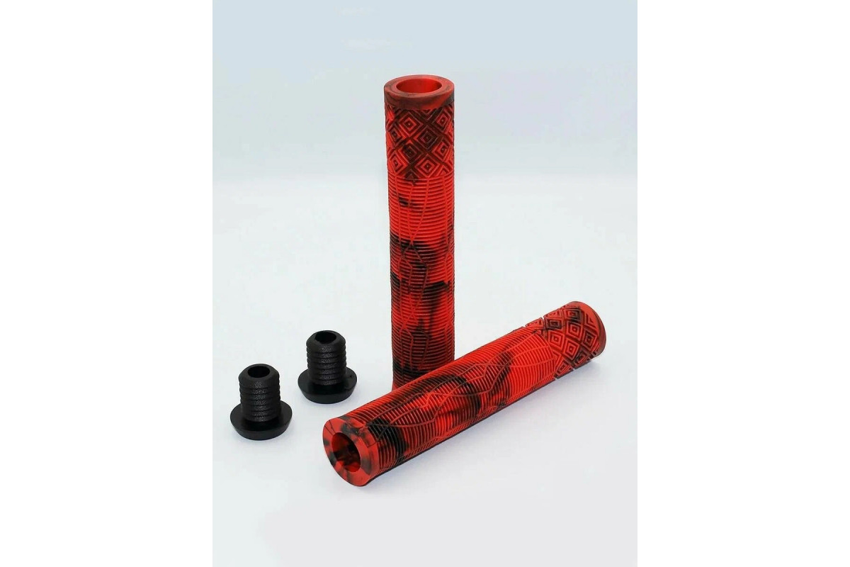 Грипсы TRIX, для BMX, резиновые, 166мм, противоскользящие, двухцветная комбинация, черно-красный