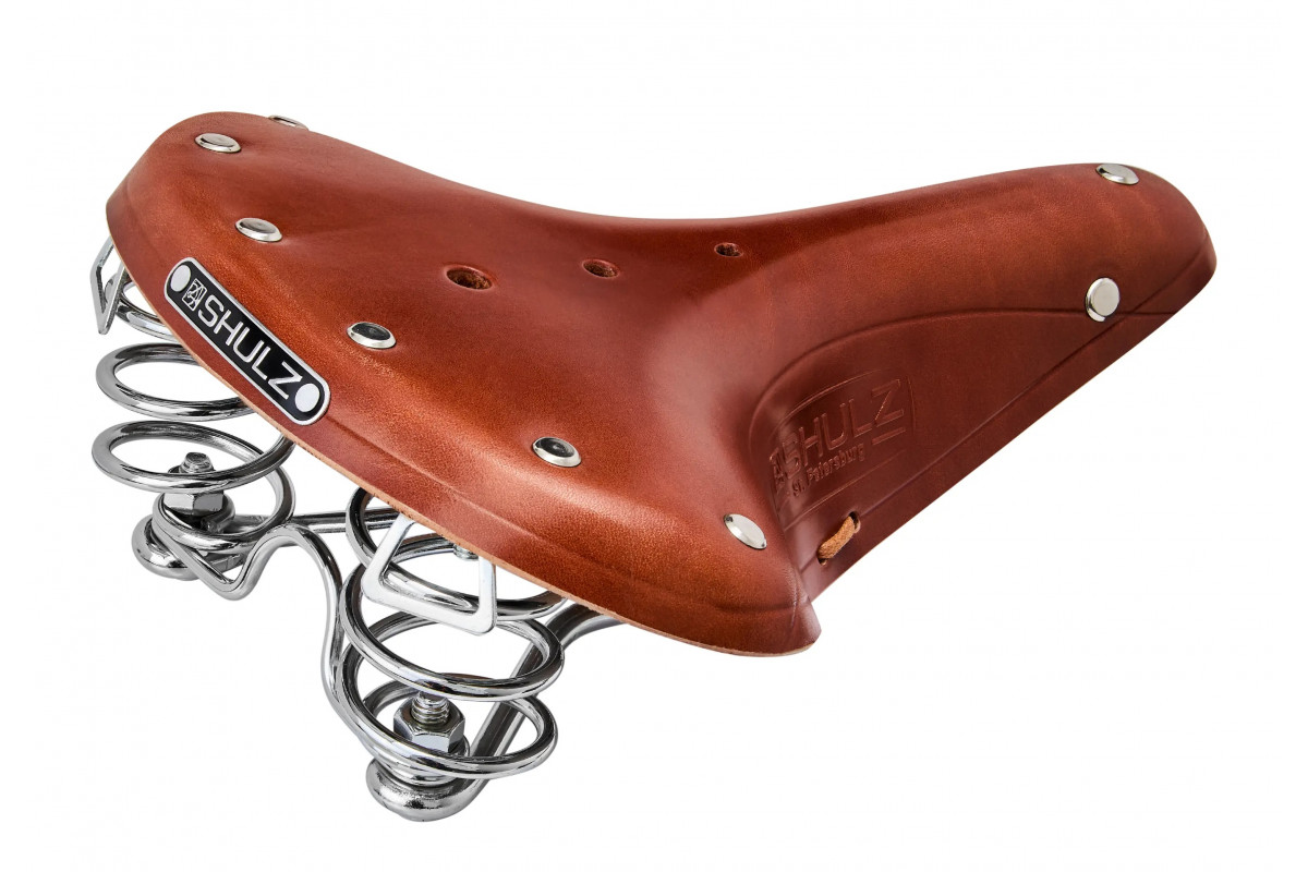 Седло SHULZ Wide Springs кожаное широкое с пружинами (light brown SD901)