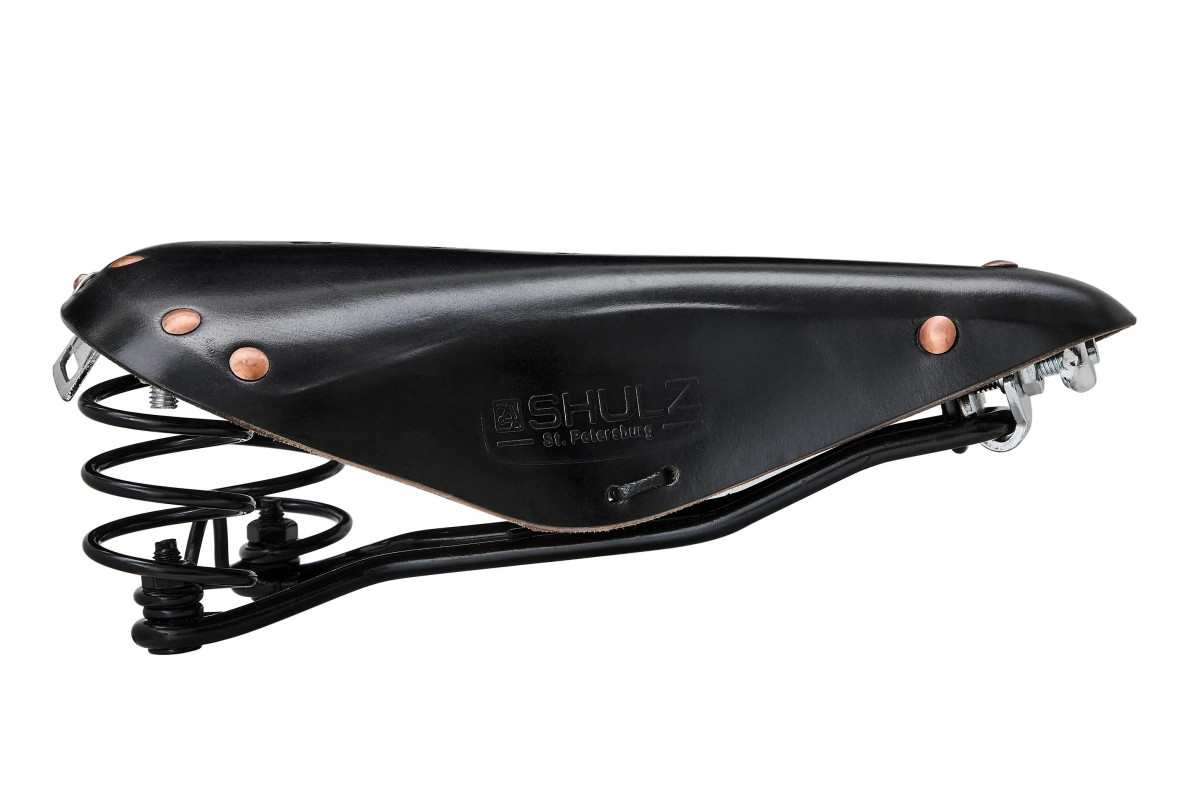 Седло SHULZ Touring Springs кожаное с пружинами (black SD983)