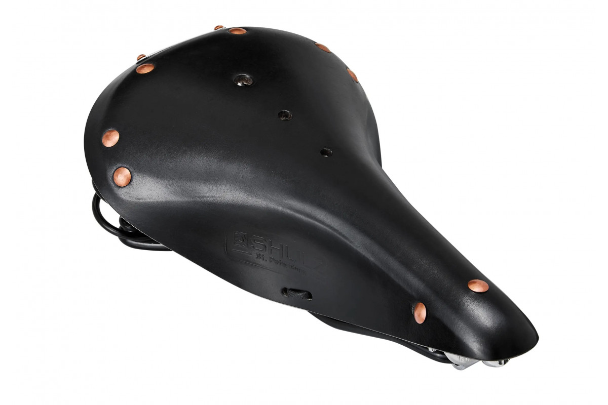 Седло SHULZ Touring Springs кожаное с пружинами (black SD983)