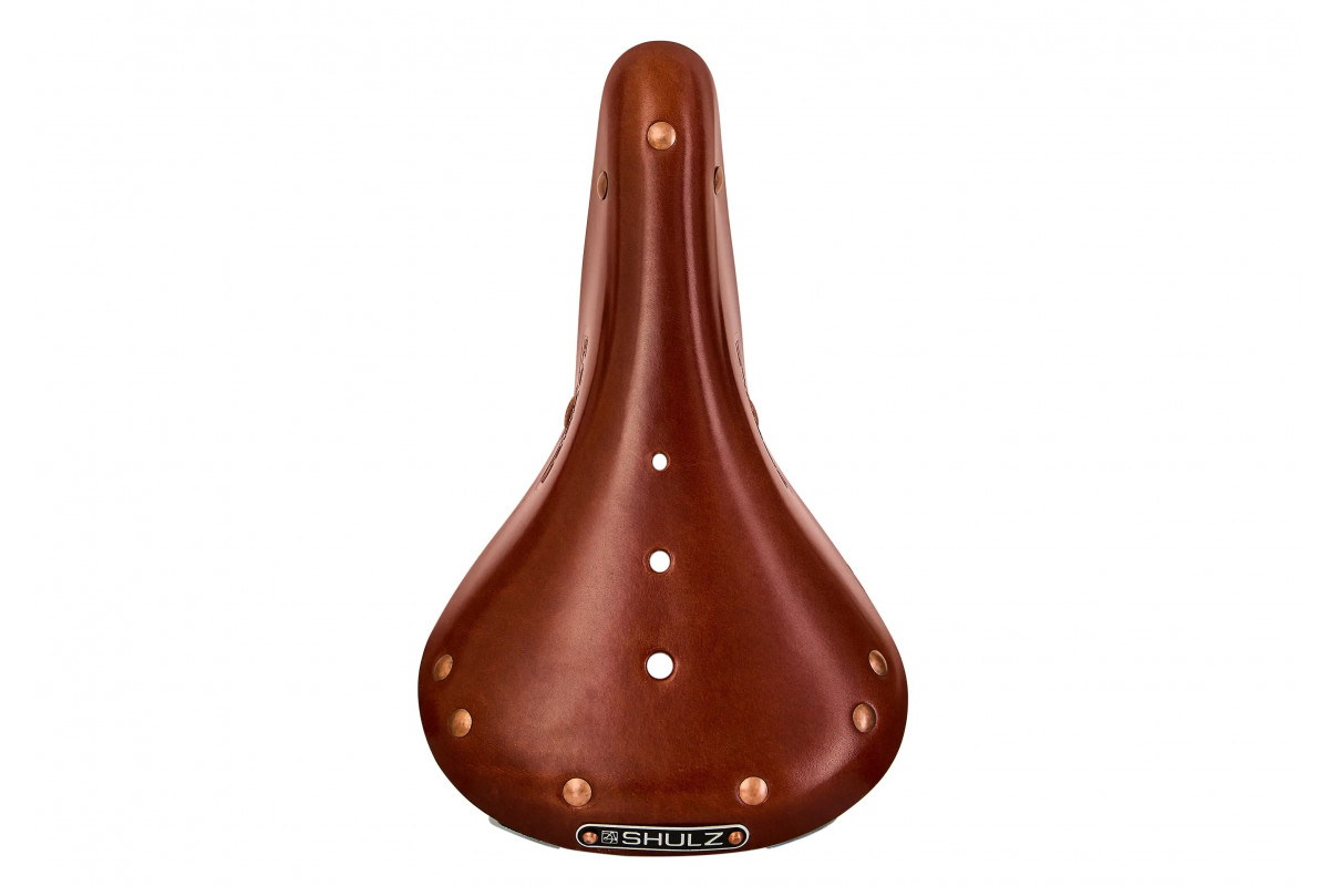 Седло SHULZ Touring Springs кожаное с пружинами (light brown SD981)