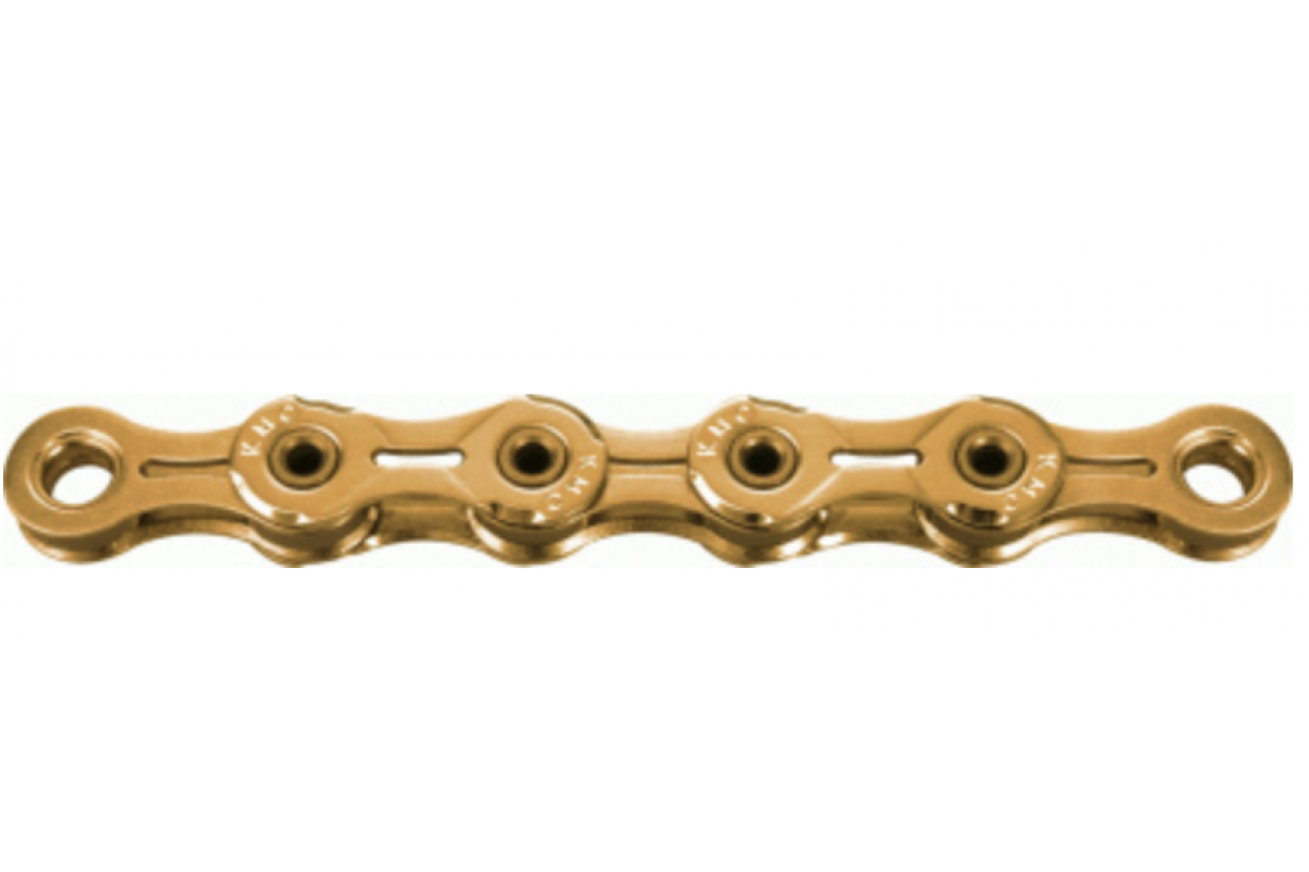 Цепь 5-303534 X11EL Ti-N Gold 1/2x11/128 11ск. 118 звеньев, облегч EL-extra light, с замком, д/SHIMANO/SRAM, покрытие нитрид титана, золотистая KMC