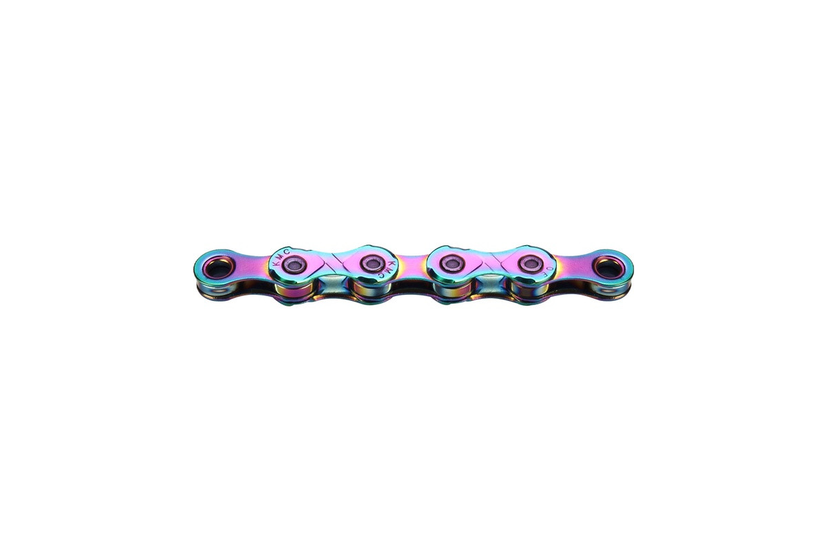 Цепь 5-303696 X12 Aurora Green 11/128 12ск. 126 звеньев, с замком, X Bridge, д/SHIMANO/SRAM, зеленый бензина! KMC