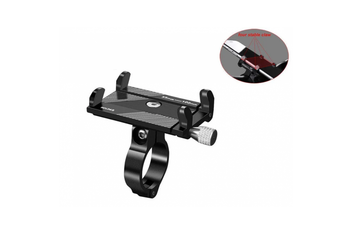 Держатель для смартфона 4,0-7,5, алюминиевый, на руль, Phone Holder, PHA-001