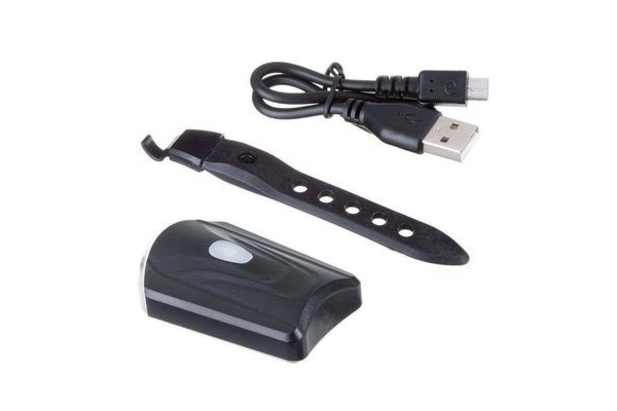 Фара TRIX передняя, 1 диод 0,5W, 50 lumens, 3,7V / 550mAh, 3 реж., micro USB JY-7043