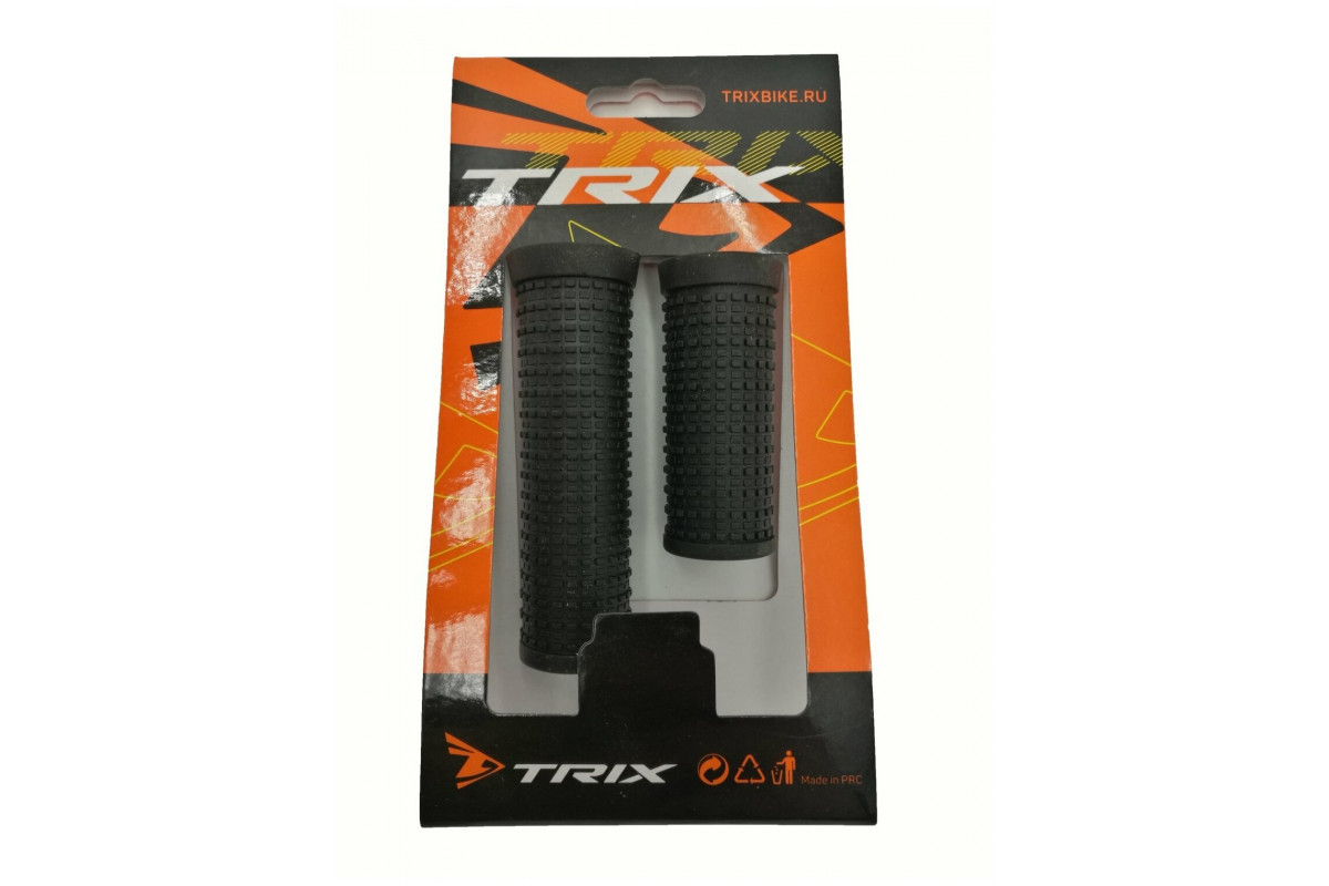 Грипсы TRIX, резиновые, 100мм+70мм, для ревошифта, черные GRTX-64-TPR