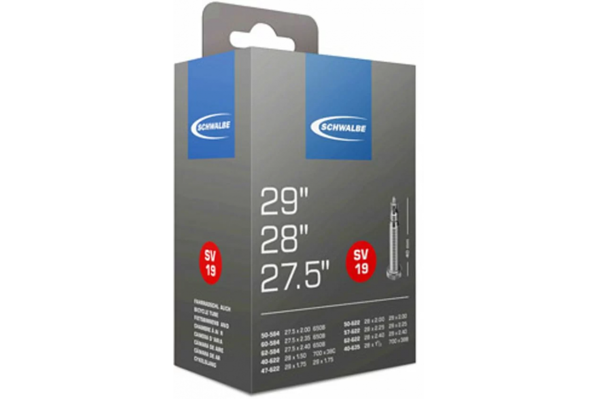 Камера SCHWALBE 27,5-29 спорт 05-10400063.01 SV19 27.5/29x1.50-2.40 (40/62-584/635) 40mm., вес 225г