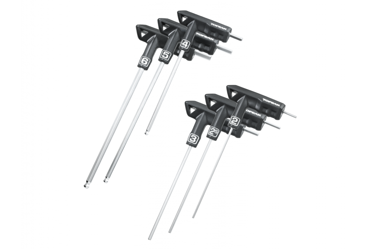 Ключи шестигранные в наборе TOPEAK T-HANDLE DUOHEX WRENCH SET 2/2.5/3/4/5/6mm 6 TOOLS TPS-SP01