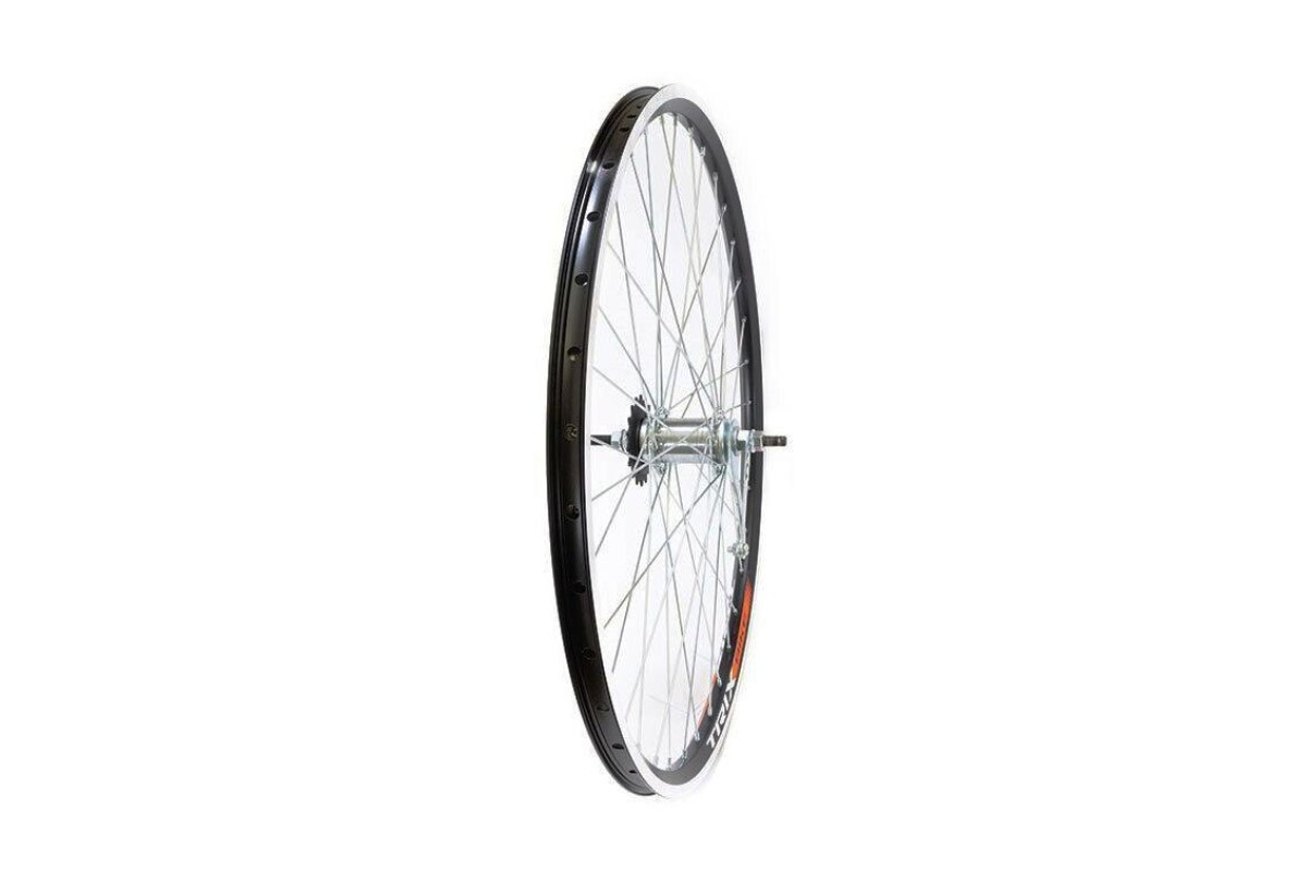 Колесо в сборе 26" заднее,втулка LC-201R,3/8 (гайка), 1 ск., c ножн. торм., двуст. обод FW-3186