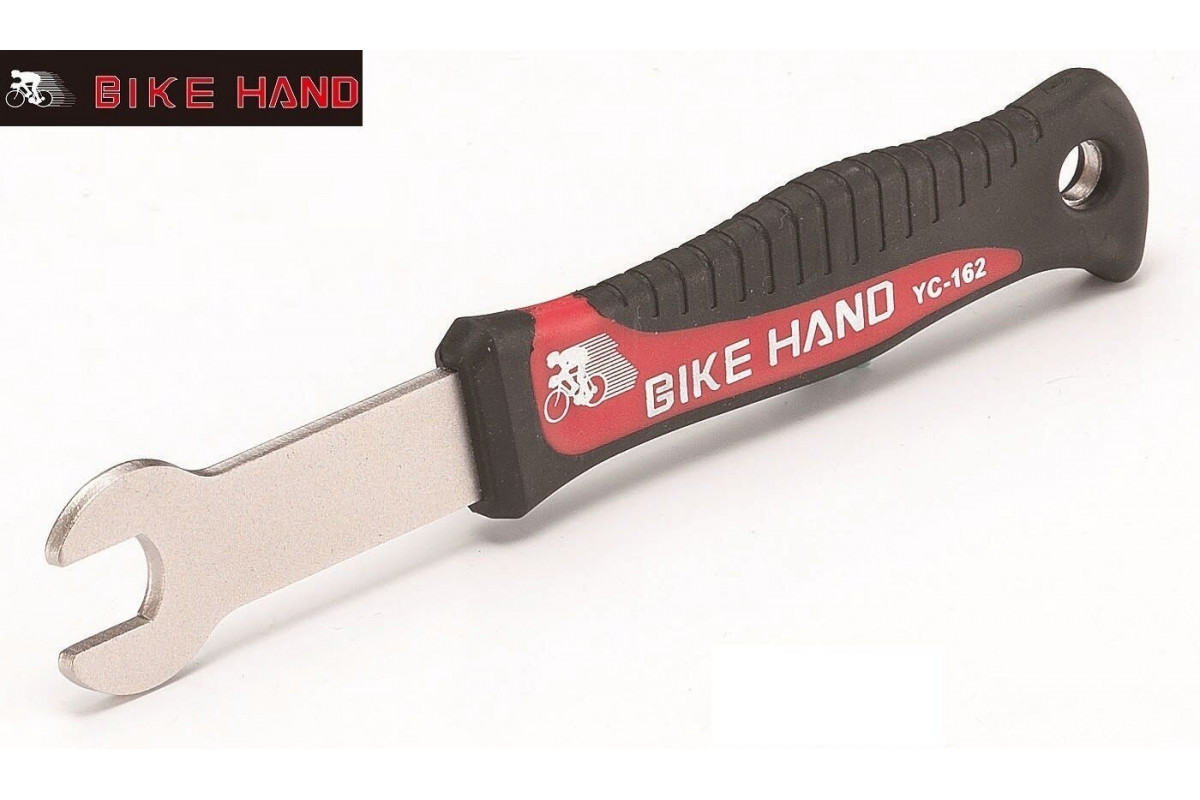 Ключ велосипедный Bike Hand YC-162, ключ педальный на 15 мм, обрезиненная сталь (Bike Hand YC-162)