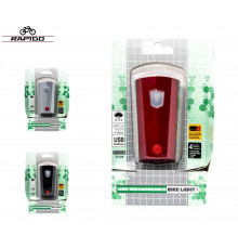Фара передняя, аккумулятор, USB кабель, с сигналом, SB-265, RAPIDO