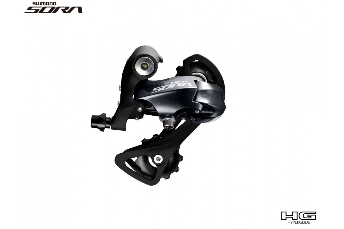 Переключатель задний SHIMANO SORA, RD-R3000, 9 скор., крепление (на болт) под петух, HG Hyperglide, 37T, SS (ARDR3000SS)