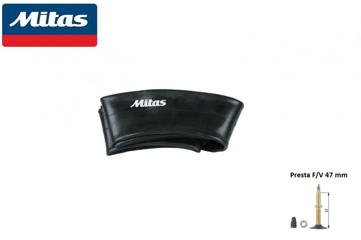 Камера 28/29x1,75/2,45 бутил, Presta F/V-47, (0,9 мм) Classic MITAS, 510340184151