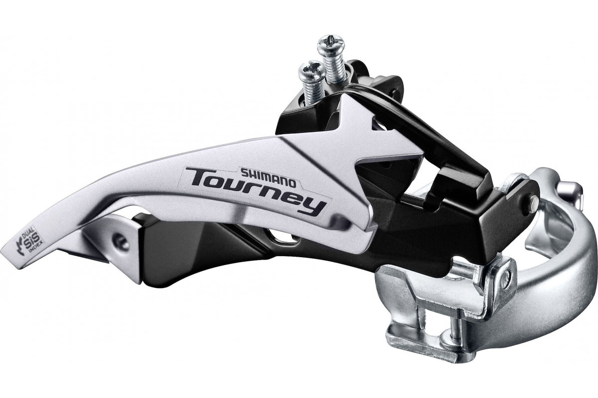 Переключатель передний SHIMANO FD-TY500 TOURNEY, универсальная тяга, хомут, 34,9/31,8, угол 66-69°, 42T, инд. упаковка (EFDTY500TSX6)