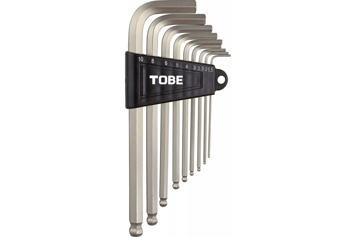 Шестигранные ключи TOBE 1.5/2/2.5/3/4/5/6/8/10 мм B776040 (TB_2134)