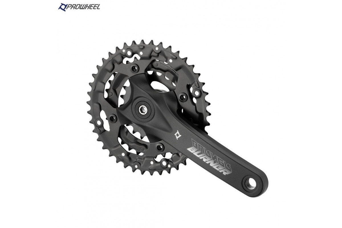 Комплект шатунов (система) PROWHEEL, алюминиевые шатуны 170 мм, SQR, 9/16, 22/32/42T, съемные звезды BCD 104/64 мм, BURNER-301-N (черный, УТ00025648)
