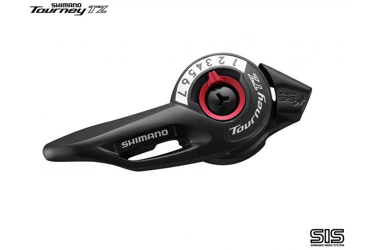 Рукоятка переключения передач правая SHIMANO TOURNEY SL-TZ500-7, манетка/шифтер, 7 скор. SIS Index (черный, ASLTZ5007RA)