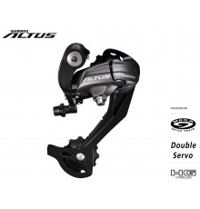 Переключатель задний, RD-M370-L, SHIMANO ALTUS, 9 ск., под петух, подвод - прямой