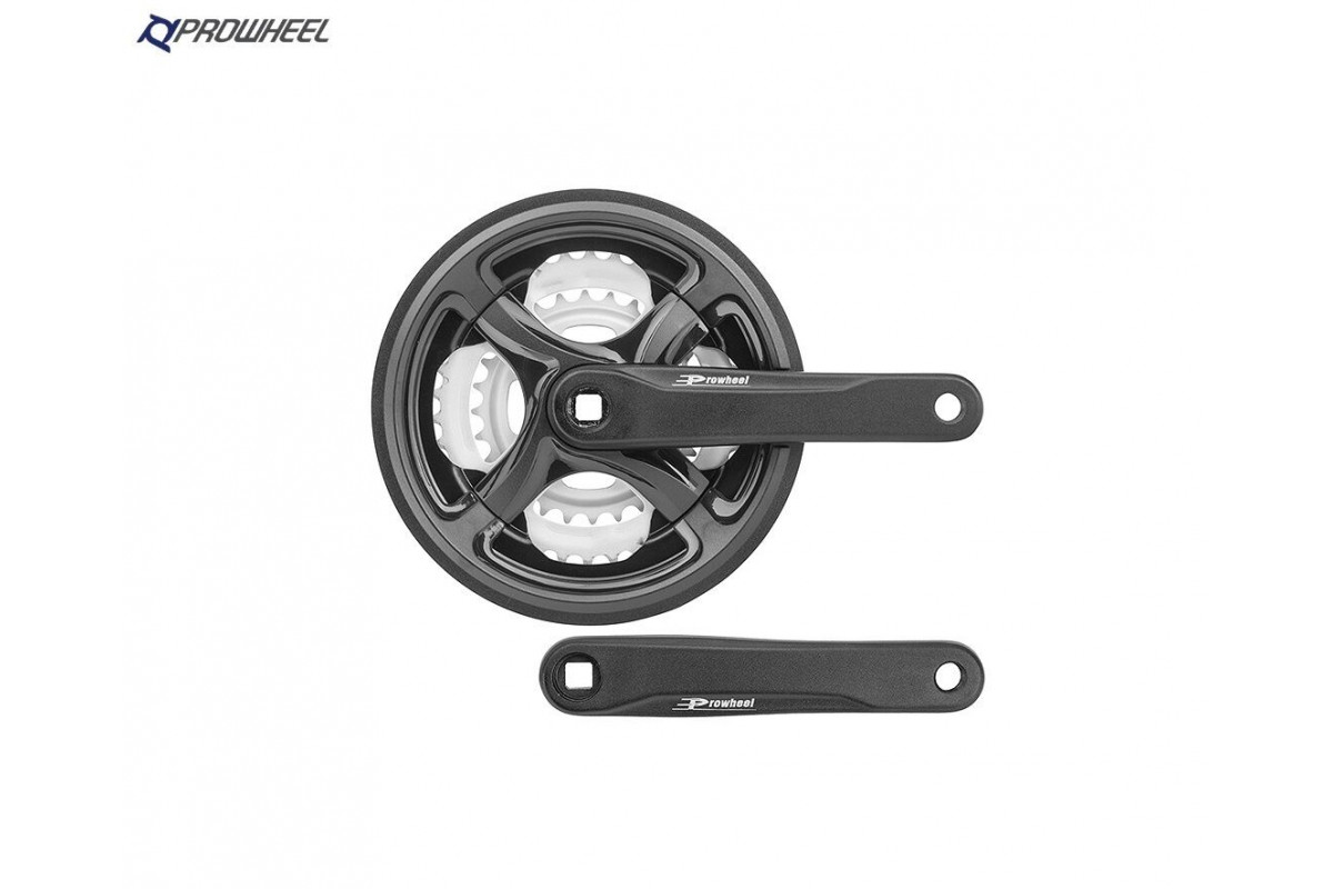 Комплект шатунов (система) PROWHEEL, алюминиевые шатуны 170 мм, SQR, 9/16, 48х38х28T, TY-CN99 (черный, УТ00024060)