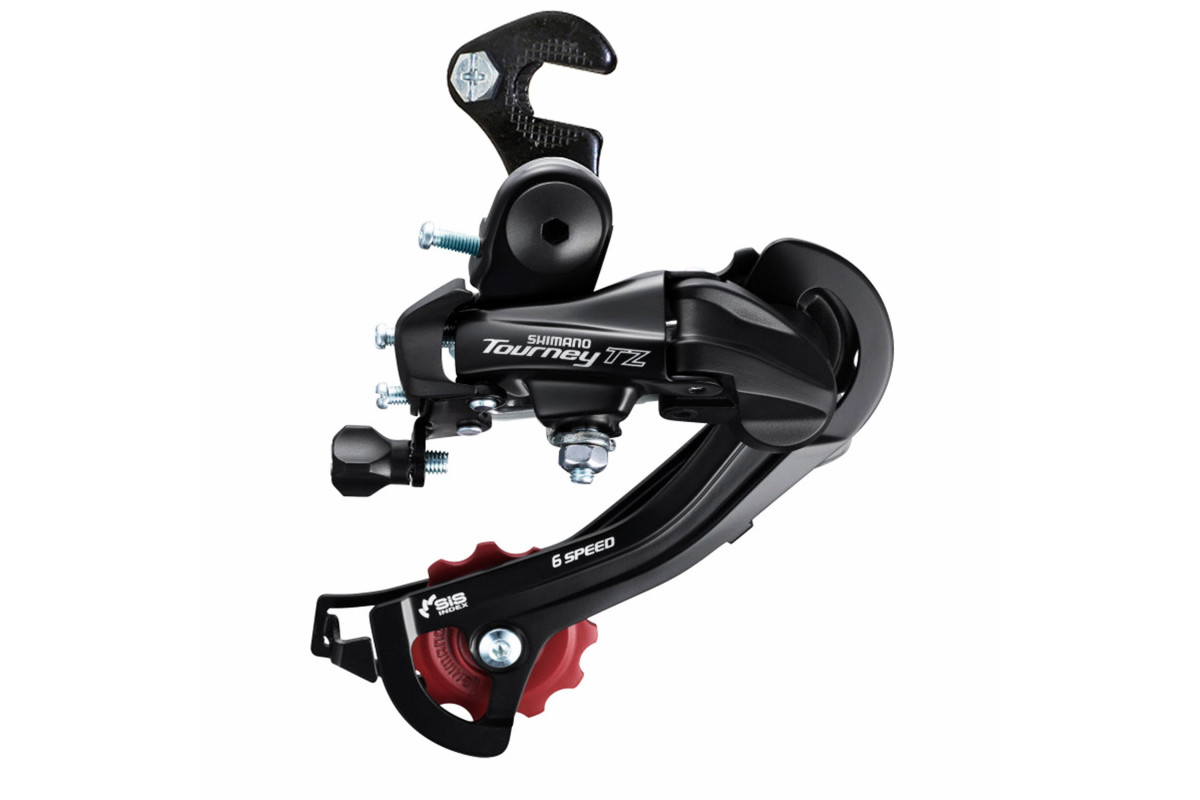 Переключатель задний SHIMANO Tourney, RD-TZ500, 6/7 ск., на ось, SGS, подвод - обратный
