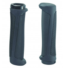 Ручки 00-170448 на руль H318 OneSideLock 138мм резиновые с 1 фикс. эргономичные с торцевыми элементами. черные