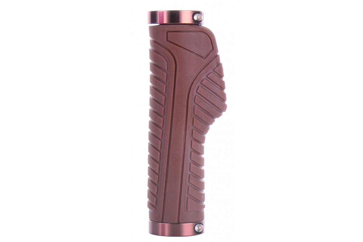 Ручки 00-170558 на руль H31 TwoSideLock 132мм эргономич. резинов. c 2 корич. фикс. противосколь. поверх. коричневые