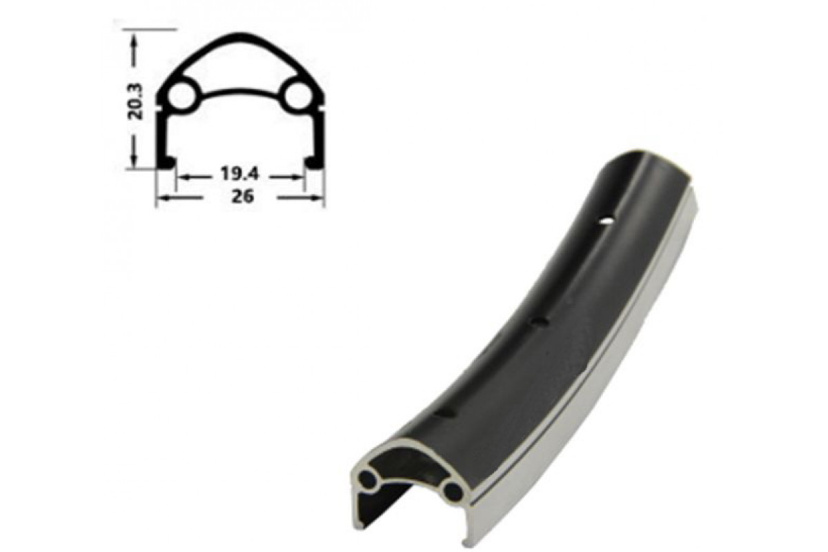 Обод 28" 00-180945 H35231 двойной с инд.износа (622х26/19,4х20,3мм 32отв.) черный