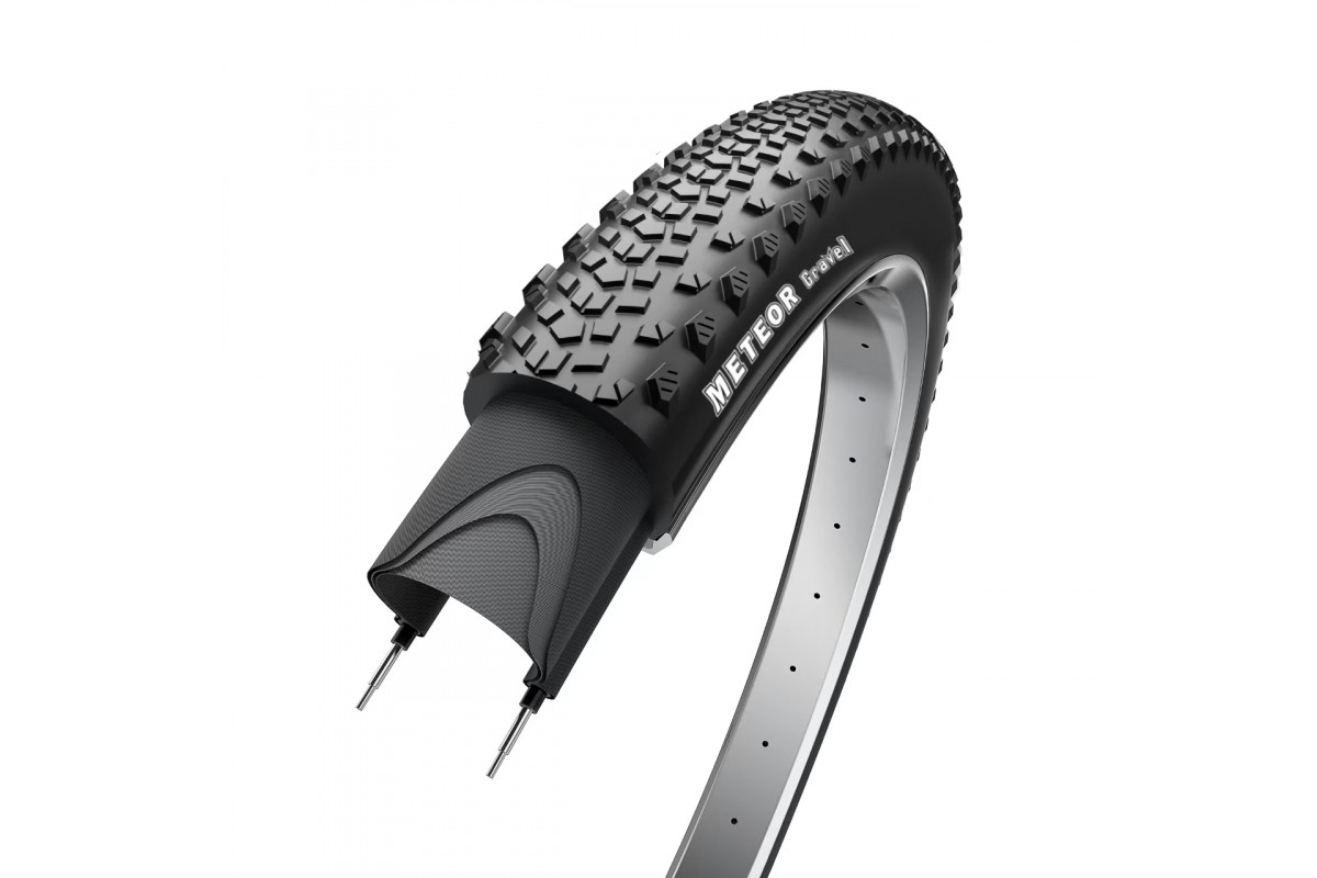Покрышка, 28"/700x45C (47-622) 04-100830 ROAD/ALL ROAD/DIRT/GRAVEL средний 30TPI черная METEOR GRAVEL OBOR