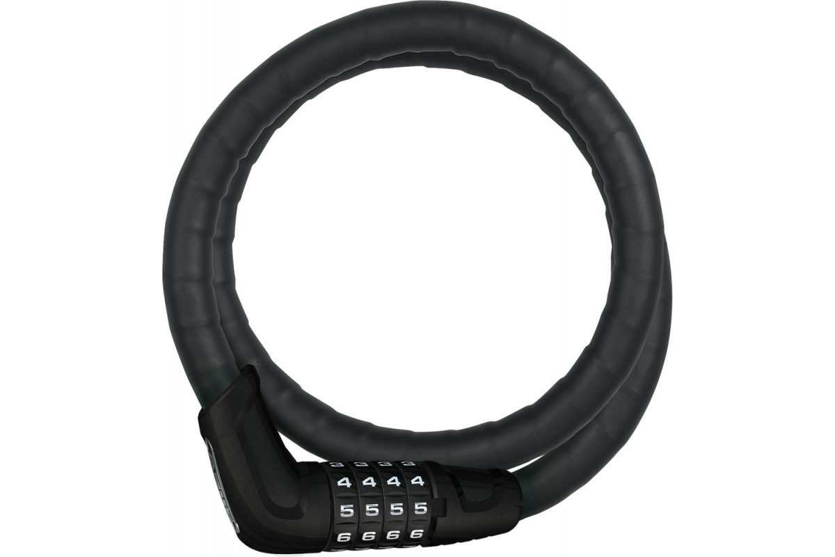 Замок 05-0013659 вело трос 15мм, кодовый 4-х разр, Tresorflex 6615C/85см класс защиты 5/15, 560гр, черный ABUS