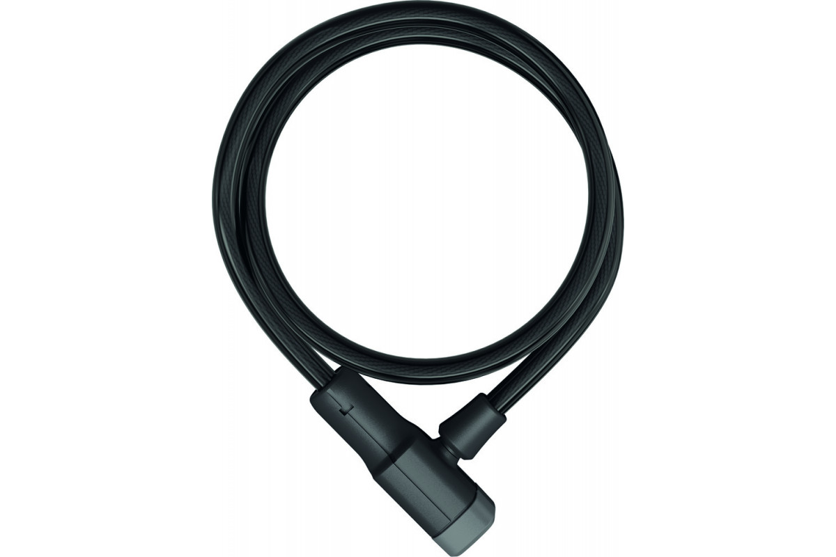 Замок 05-0040800 вело трос на ключе Steel-O-flex 5410K/85см BK SCLL Primo класс защиты 3/15 с крепленим, черный ABUS