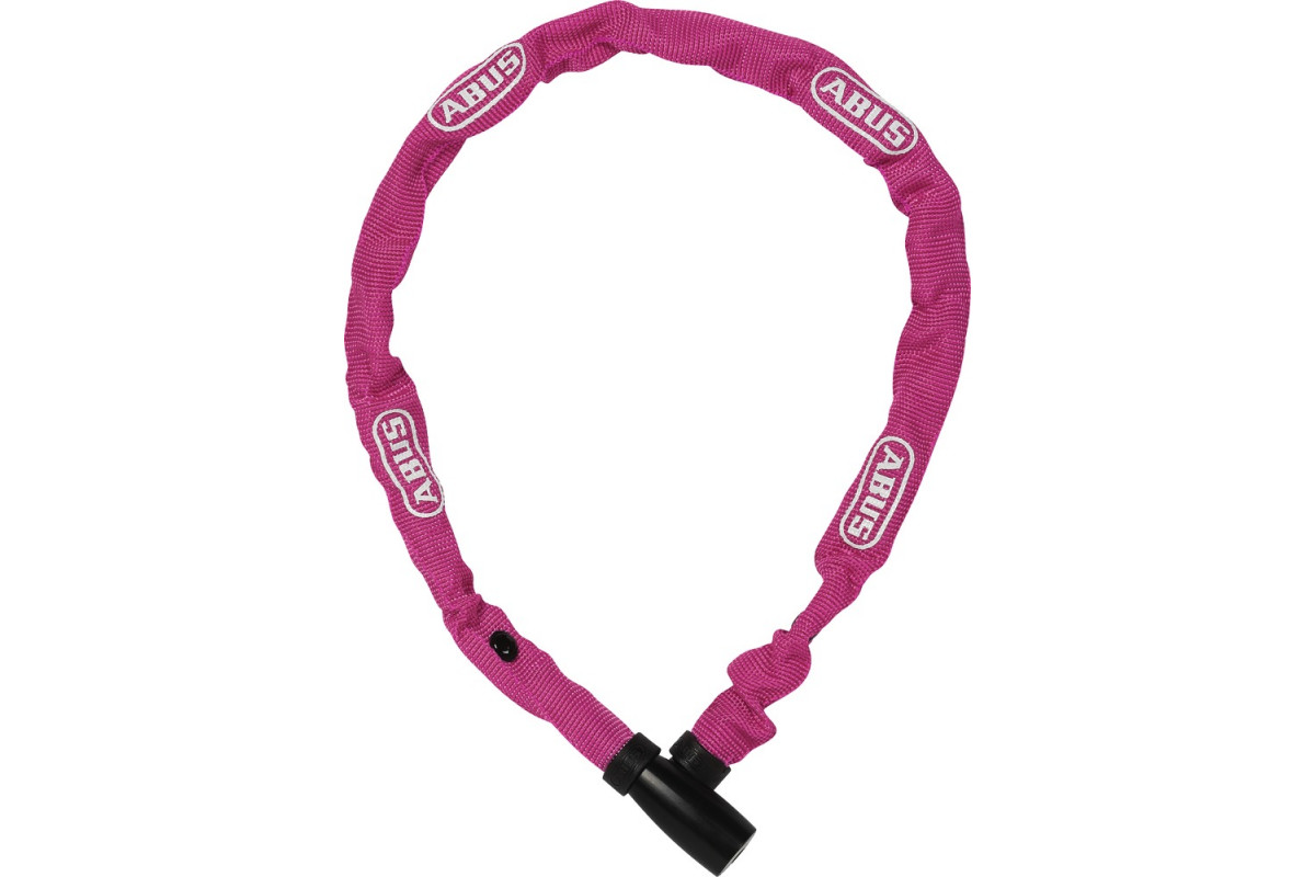 Замок 05-0057895 вело цепь на ключе 1500/60см 4мм, класс защиты 3/15 web coral pink коралловый ABUS