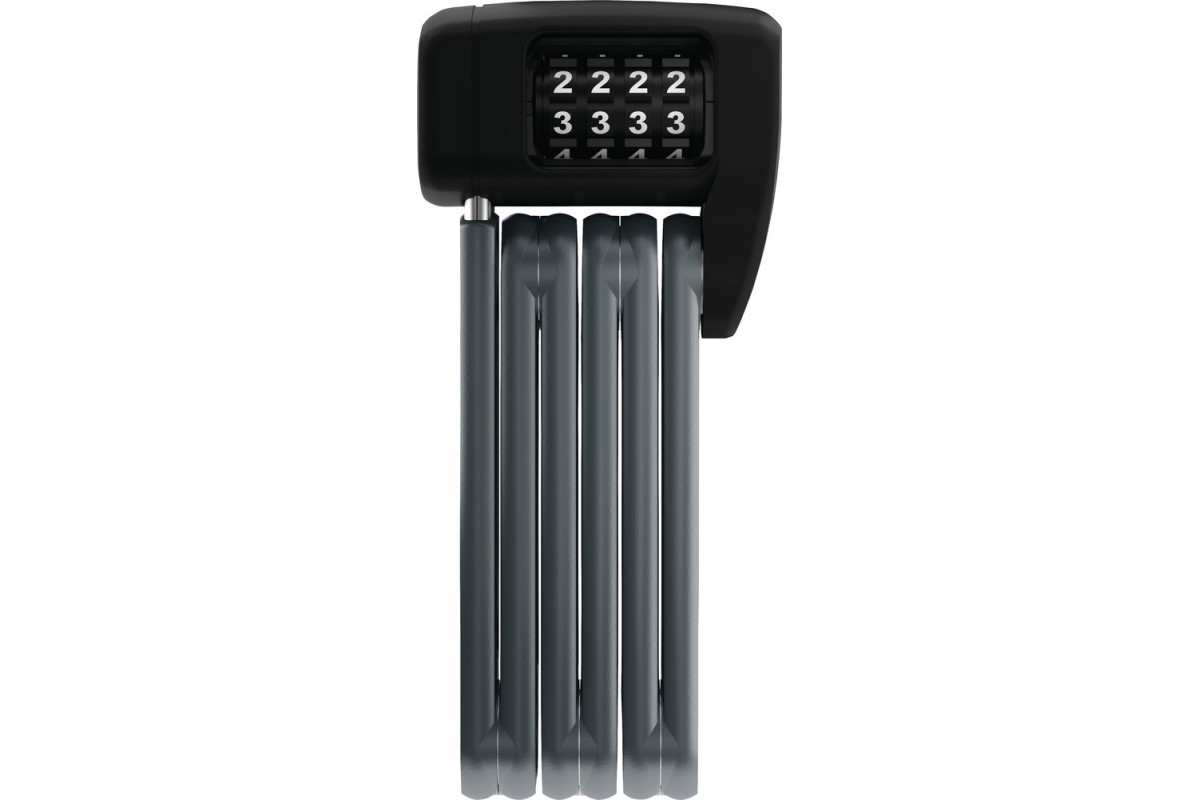 Замок 05-0062110 вело складной на коде 4х разр 6055C/60см BK SH BORDO LITE MINI класс защиты 7/15 с крепленим, черный ABUS