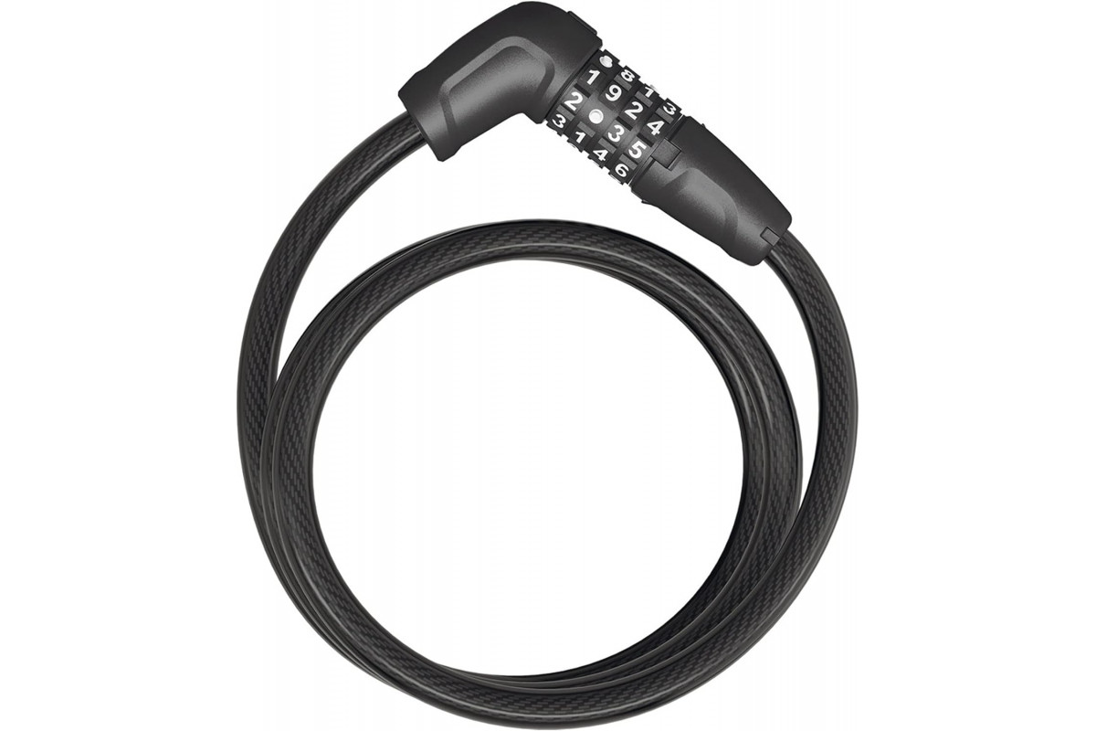 Замок 05-0063528 вело трос кодовый 4х разр Steel-O-flex 6412C/120см BK SR Tresor класс защиты 3/15 черный ABUS