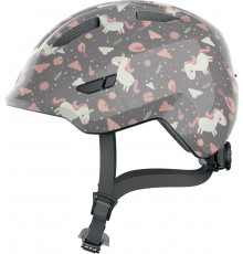 Шлем 05-0067252 Smiley 3.0 детский S(45-50) с регулир., 230гр, 8отв, сетка от насекомых, серый с лошадками ABUS