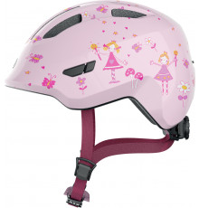 Шлем 05-0067257 Smiley 3.0 детский S(45-50) с регулир., 230гр, 8отв, сетка от насекомых, розовый с бабочками ABUS