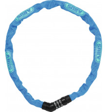 Замок 05-0071616 вело цепь на коде 3х разр 4804C/75см BU STEEL-O-CHAIN 4мм, класс защиты 3/15 голубой ABUS