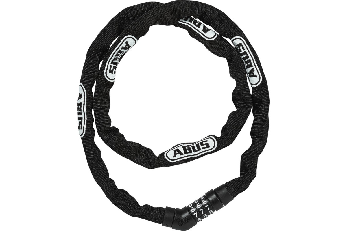 Замок 05-0072482 вело цепь 4мм, кодовый 3-х разр, Steel-O-Chain 4804C/110см BK класс защиты 3/15, 480гр черный ABUS