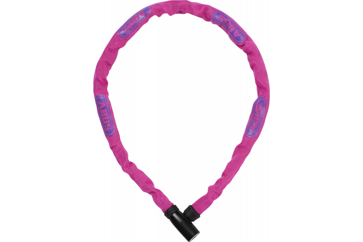 Замок 05-0072487 вело цепь 4мм, ключ, Steel-O-Chain 4804K/75см класс защиты 4/15, 380гр, розовый ABUS