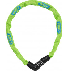 Замок 05-0072496 вело цепь 5мм, кодовый 4-х разр, Steel-O-Chain 5805C/75см класс защиты 4/15, 500гр, лаймовый ABUS