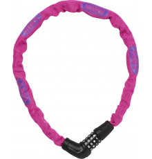 Замок 05-0072497 вело цепь 5мм, кодовый 4-х разр, Steel-O-Chain 5805C/75см класс защиты 4/15, 500гр, розовый ABUS