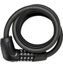 Замок 05-0086167 вело трос кодовый 4х разр Steel-O-flex 5510C/180см BK SCLL Numero класс защиты 3/15 с крепленим, черный ABUS