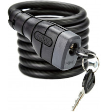 Замок 05-0086168 вело трос на ключе Steel-O-flex 5510C/180см BK SCLL Numero  класс защиты 3/15 с крепленим, черный ABUS