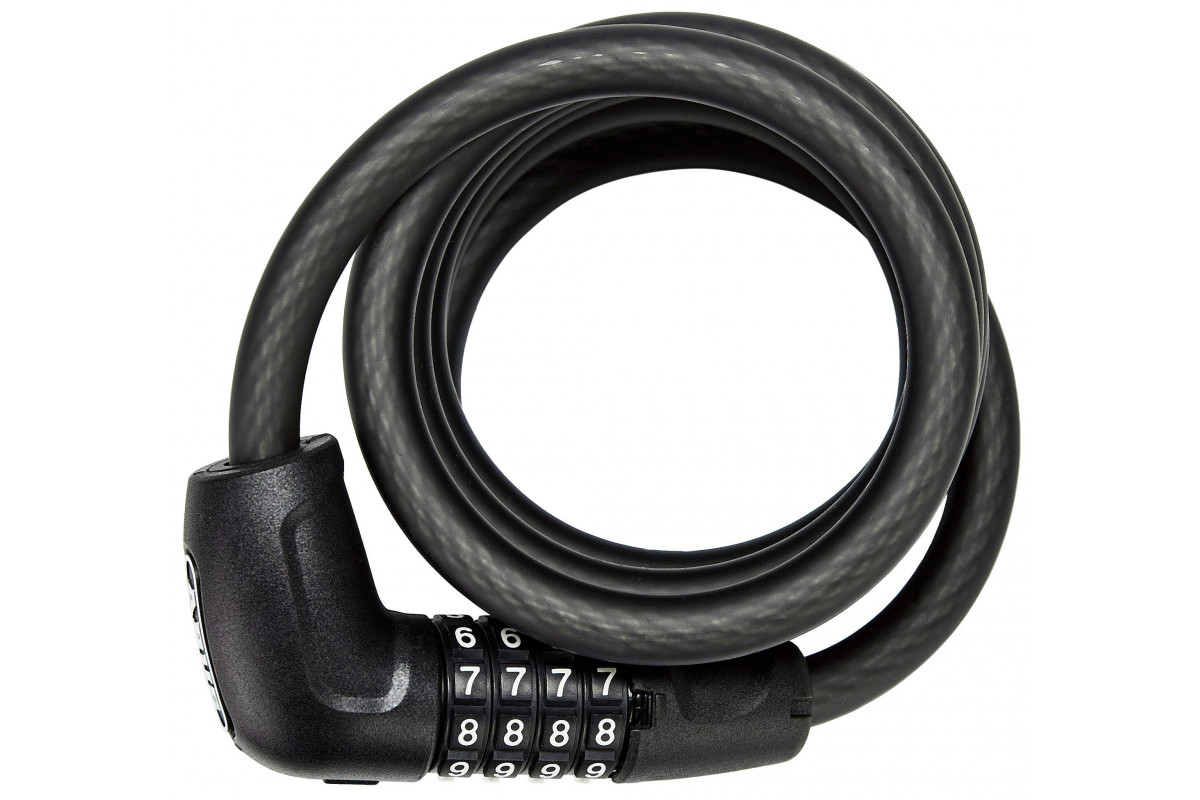 Замок 05-0086169 вело трос кодовый 4хразр Steel-O-flex 6512C/180см BK SCLL Tresor класс защиты 3/15 с крепленим, черный ABUS